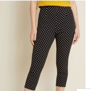 Hell Bunny Jive Capri Pants Blk Polka Dots PinUp